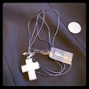 Cookie Lee reversible cross necklace